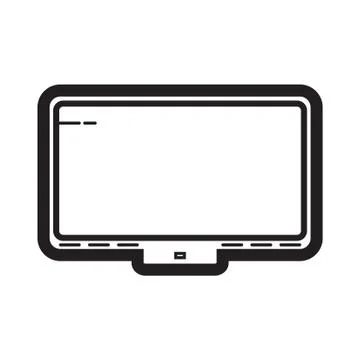 Thin line television icon Stock Illustration