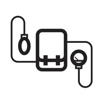 Thin line tensimeter icon Stock Illustration