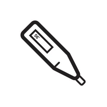 Thin line thermometer icon Stock Illustration