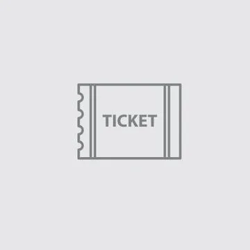 Thin line ticket vector universal icon .. Stock Illustration