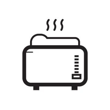 Thin line toaster icon Stock Illustration
