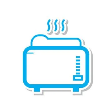 Thin line toaster icon Illustrazione stock