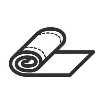 Thin line towel icon Stock Illustration