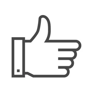 Like Thin Line Vector Icon Stock Illustration