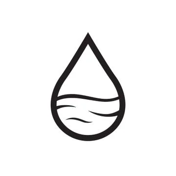 Thin line water icon 스톡 일러스트