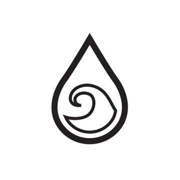 Thin line water icon 스톡 일러스트