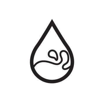 Thin line water icon Stock Illustration