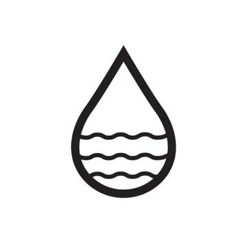 Thin line water icon Stock Illustration