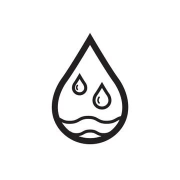Thin line water icon Stock Illustration