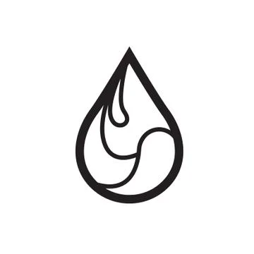 Thin line water icon 스톡 일러스트