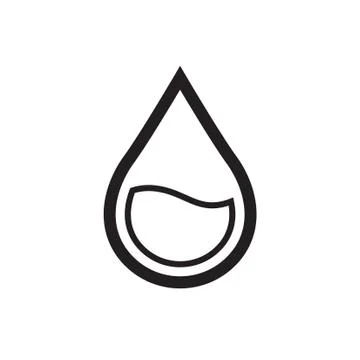 Thin line water icon Stock Illustration
