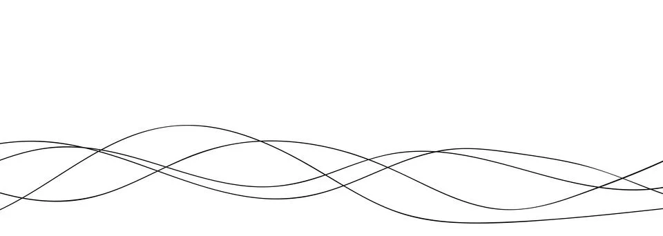 Thin line wave background Stock Illustration