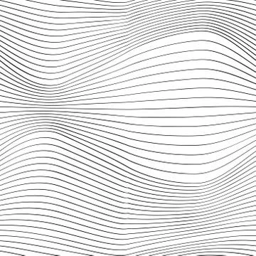 Thin line waves, elegant optical design, vector Stock Illustration