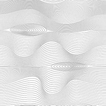 Thin line waves, elegant optical design, vector Stock Illustration