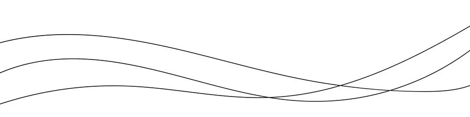 Thin line wavy abstract vector background. Curve wave seamless pattern Stock Illustration