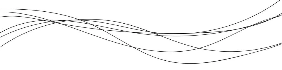 Thin line wavy abstract vector background. Curve wave seamless pattern 스톡 일러스트