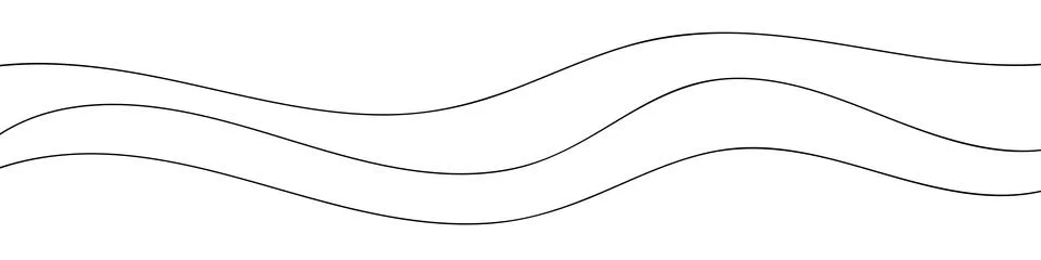 Thin line wavy abstract vector background. Curve wave seamless pattern Illustrazione stock