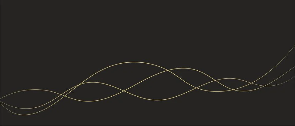 Thin line wavy abstract vector background. Curve wave pattern. イラスト素材