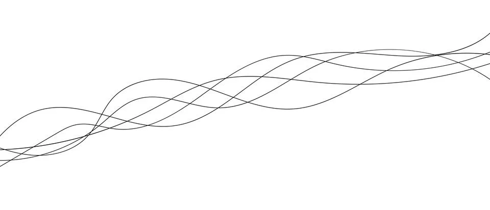 Thin line wavy abstract vector background. Curve wave pattern. Stock Illustration