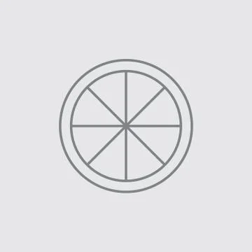 Thin line wheel vector universal icon .. Stock Illustration