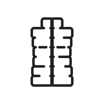 Thin line winter vest icon Illustrazione stock