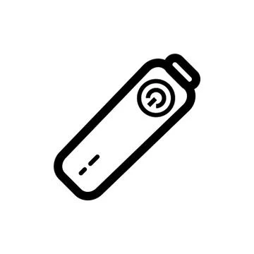 Thin line wireless music player icon Stock Illustration