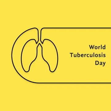 Thin line world tuberculosis day Stock Illustration