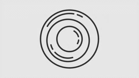 Thin linear icons representing abstract loaders Video stock 275239194