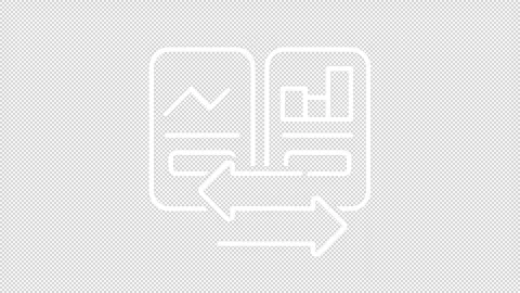 Thin linear white animation of graph comparison icon Vídeos de archivo 276085442