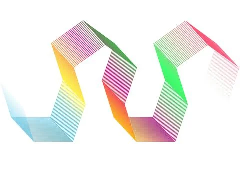 Thin lines form a repeating hexagonal pattern Illustrazione stock