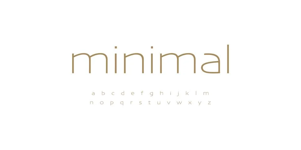Thin Lowercase Font Geometric Logo Minimalistic Alphabet Vector English Letter Stock Illustration
