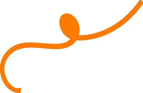 Thin Orange Hand Drawn Felt Tip Pen Line Stock Illustration