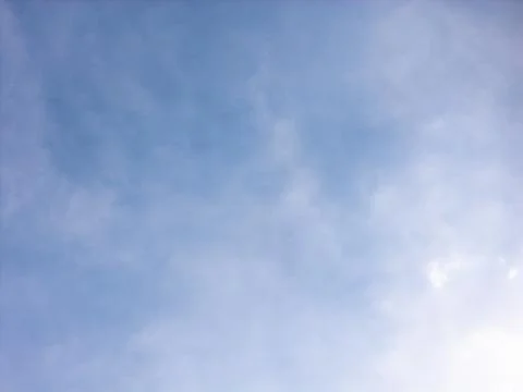 Thin Pale Clouds Across a Softly Lit Blue Sky Stock Photos
