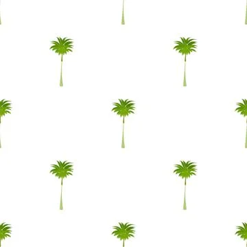 Thin palm tree pattern seamless vector Stock Illustration