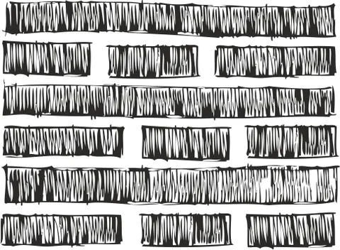 Thin Pen Doodle Bold Lines Fill Stock Illustration