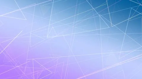 Thin polygon network lines over a pastel pink and blue gradient deliver a g.. Illustrazione stock