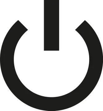 Thin Power button Stock Illustration