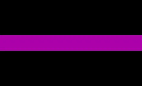 Thin purple line flag Stock Illustration