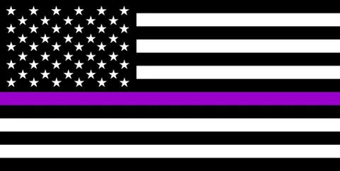 Thin purple line flag Stock Illustration