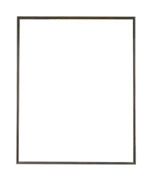 Thin rectangular frame for painting or picture isolated on a white background Stock Photos
