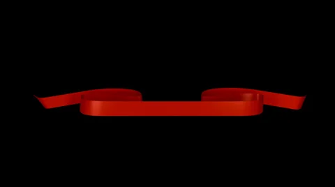Thin Red Ribbon animate in Stock Footage 33687426