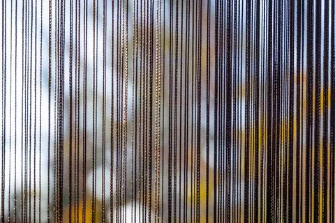 Thin rope curtains Stock Photos