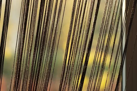 Thin rope curtains Stock Photos