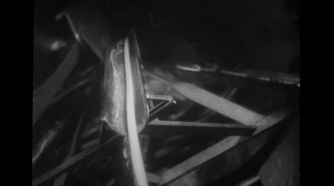 Thin ropes getting manufactured out of raw material Stock Footage 37593881