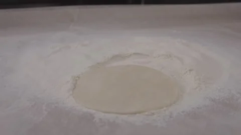 Thin round dough blanks, close-up. Stock Footage 314241948