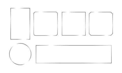 Thin silver frames. Shine metallic frame, decorative banner with lights Stock Illustration