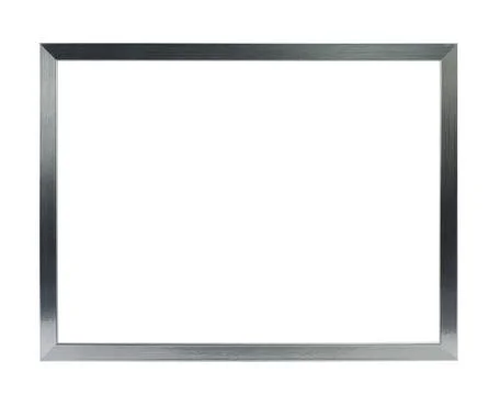Thin silver metal frame Stock Illustration