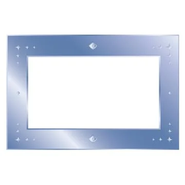 Thin silver metal frame Stock Illustration