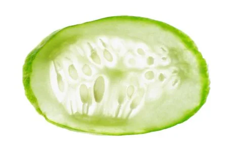 Thin slice of cucumber Stock Photos