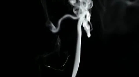 Thin smoke on a black background. Video stock 22409817